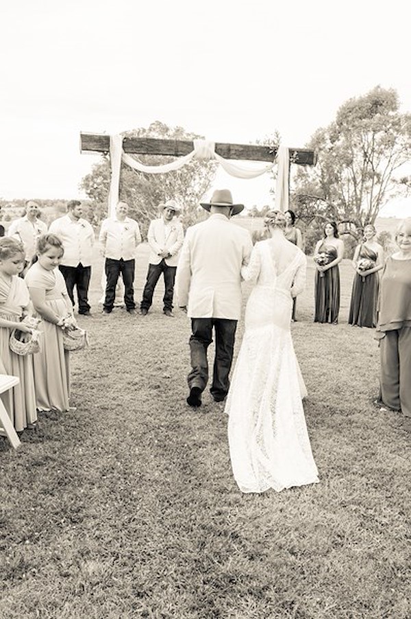 Nat and Darren's riverside wedding at Camp on Hunter, Elderslie — frame 8 from the Hunter Valley real wedding gallery