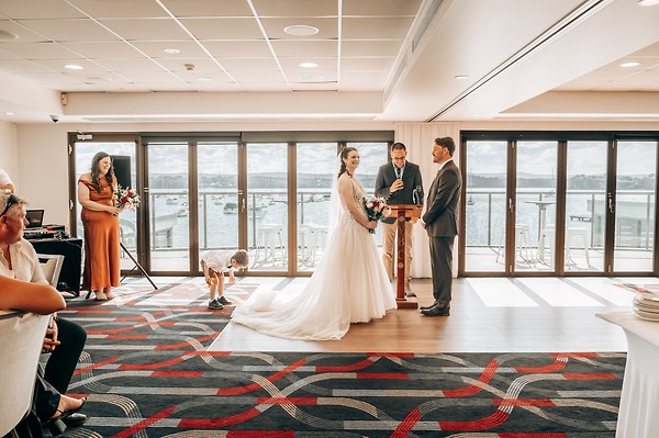Julia and Shannon's wedding at Valentine Bowling Club on Lake Macquarie — frame 2