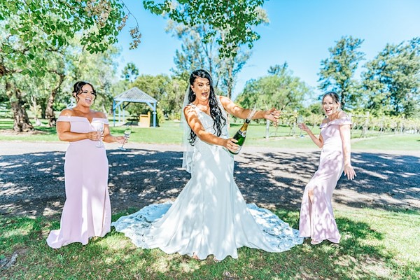 Rachel and Greg's wedding at Luskintyre Airfield in the Hunter Valley — frame 4 from the real wedding gallery