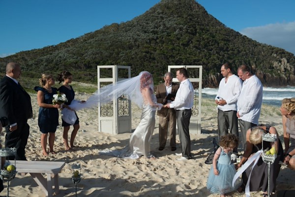 Sandra and Andrew's wedding at Zenith Beach, Port Stephens — frame 8 from the real wedding gallery