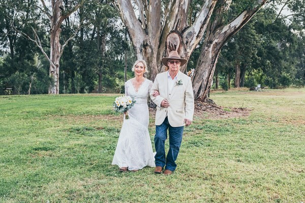 Nat and Darren's riverside wedding at Camp on Hunter, Elderslie — frame 7 from the Hunter Valley real wedding gallery